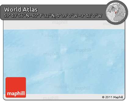 Shaded Relief 3D Map of the Area around 59° 55' 44" N, 4° 10' 30" W
