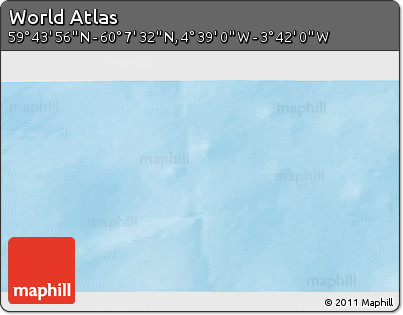 Shaded Relief 3D Map of the Area around 59° 55' 44" N, 4° 10' 30" W