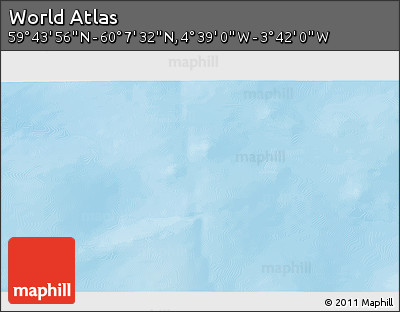 Shaded Relief 3D Map of the Area around 59° 55' 44" N, 4° 10' 30" W