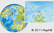 Physical Location Map of the area around 59° 55' 44" N, 4° 10' 30" W
