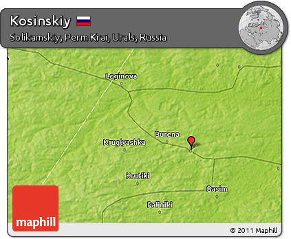 Physical 3D Map of Kosinskiy