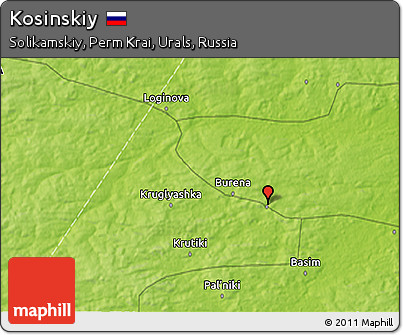 Physical 3D Map of Kosinskiy