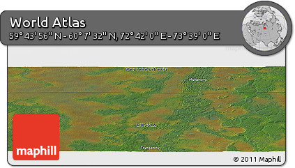 Satellite Panoramic Map of the Area around 59° 55' 44" N, 73° 10' 30" E