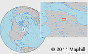 Gray Location Map of the area around 59° 55' 44" N, 73° 1' 30" W