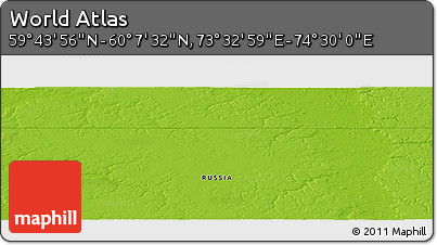Physical Panoramic Map of the Area around 59° 55' 44" N, 74° 1' 30" E