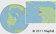 Savanna Style Location Map of the area around 59° 55' 44" N, 77° 16' 30" W