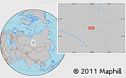 Gray Location Map of the area around 59° 55' 44" N, 85° 55' 30" E