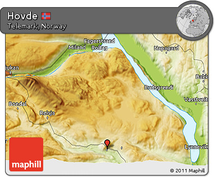 Physical 3D Map of Hovde