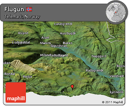 Satellite Panoramic Map of Flugun