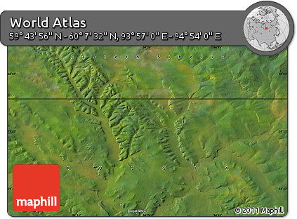 Satellite Map of the Area around 59° 55' 44" N, 94° 25' 30" E