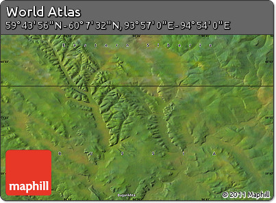Satellite Map of the Area around 59° 55' 44" N, 94° 25' 30" E