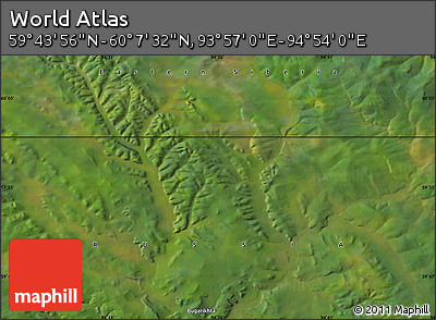 Satellite Map of the Area around 59° 55' 44" N, 94° 25' 30" E