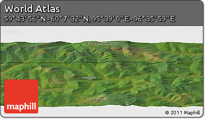 Satellite Panoramic Map of the Area around 59° 55' 44" N, 96° 7' 30" E