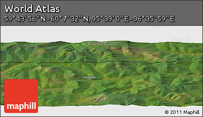 Satellite Panoramic Map of the Area around 59° 55' 44" N, 96° 7' 30" E