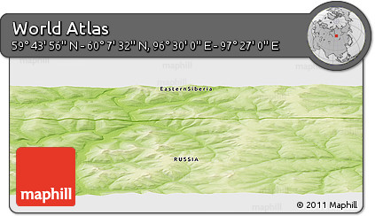 Physical Panoramic Map of the Area around 59° 55' 44" N, 96° 58' 29" E