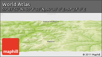 Physical Panoramic Map of the Area around 59° 55' 44" N, 96° 58' 29" E