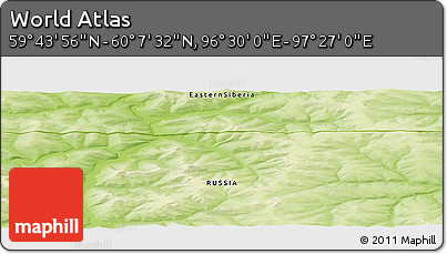 Physical Panoramic Map of the Area around 59° 55' 44" N, 96° 58' 29" E