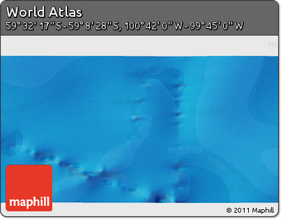 Political 3D Map of the Area around 59° 20' 22" S, 100° 13' 29" W