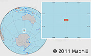 Gray Location Map of the area around 59° 20' 22" S, 119° 55' 30" E