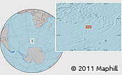 Gray Location Map of the area around 59° 20' 22" S, 11° 58' 29" E, hill shading