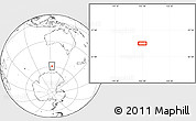 Blank Location Map of the area around 59° 20' 22" S, 122° 28' 29" E