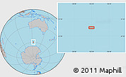 Gray Location Map of the area around 59° 20' 22" S, 123° 19' 29" E