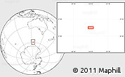 Blank Location Map of the area around 59° 20' 22" S, 124° 10' 30" E