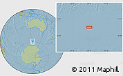 Savanna Style Location Map of the area around 59° 20' 22" S, 124° 10' 30" E, hill shading