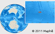 Shaded Relief Location Map of the area around 59° 20' 22" S, 140° 19' 29" E