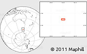Blank Location Map of the area around 59° 20' 22" S, 142° 52' 30" E