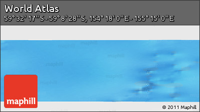 Physical Panoramic Map of the Area around 59° 20' 22" S, 154° 46' 30" E