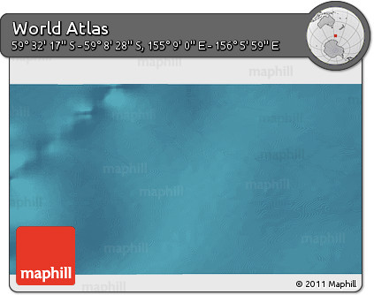 Satellite 3D Map of the Area around 59° 20' 22" S, 155° 37' 30" E