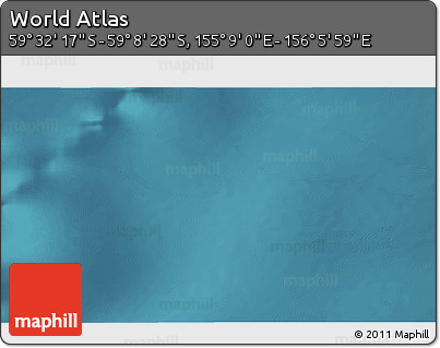 Satellite 3D Map of the Area around 59° 20' 22" S, 155° 37' 30" E