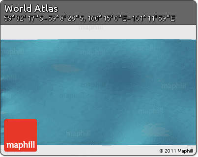Satellite 3D Map of the Area around 59° 20' 22" S, 160° 43' 29" E