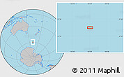 Gray Location Map of the area around 59° 20' 22" S, 161° 34' 29" E
