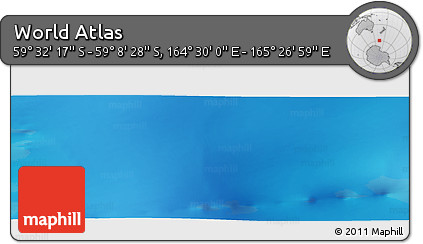 Physical Panoramic Map of the Area around 59° 20' 22" S, 164° 58' 29" E
