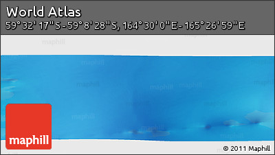 Physical Panoramic Map of the Area around 59° 20' 22" S, 164° 58' 29" E