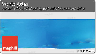 Physical Panoramic Map of the Area around 59° 20' 22" S, 164° 58' 29" E