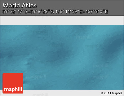 Satellite 3D Map of the Area around 59° 20' 22" S, 166° 40' 30" E
