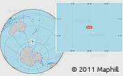 Gray Location Map of the area around 59° 20' 22" S, 166° 40' 30" E