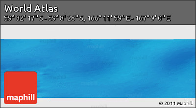 Physical Panoramic Map of the Area around 59° 20' 22" S, 166° 40' 30" E