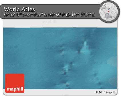 Satellite 3D Map of the Area around 59° 20' 22" S, 169° 13' 29" E