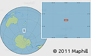 Savanna Style Location Map of the area around 59° 20' 22" S, 170° 55' 30" E