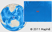 Shaded Relief Location Map of the area around 59° 20' 22" S, 32° 22' 30" E