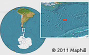 Satellite Location Map of the area around 59° 20' 22" S, 64° 31' 30" W