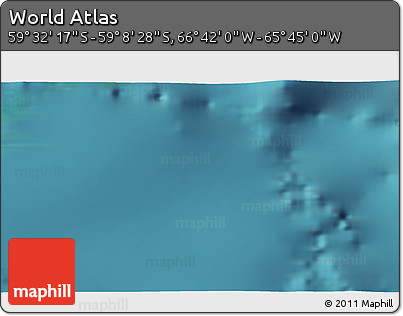 Satellite 3D Map of the Area around 59° 20' 22" S, 66° 13' 29" W