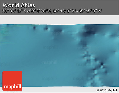 Satellite 3D Map of the Area around 59° 20' 22" S, 66° 13' 29" W