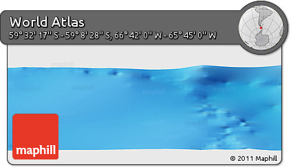 Physical Panoramic Map of the Area around 59° 20' 22" S, 66° 13' 29" W