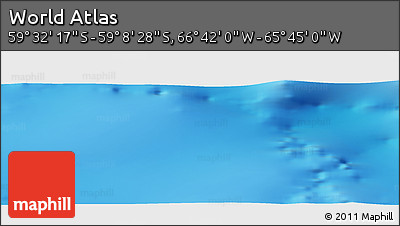 Physical Panoramic Map of the Area around 59° 20' 22" S, 66° 13' 29" W