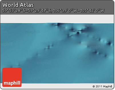Satellite 3D Map of the Area around 59° 41' 37" S, 106° 10' 30" W
